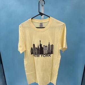 Digiprint Apparel Men's Yellow Graphic Print Crew Neck Cotton T-Shirt Size S